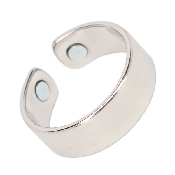 Justerbar tretthetsledd Sårhet Relief Ring Metall Justerbar Magnetisk Helbredende Ring Smykker Tilbehør Sølv