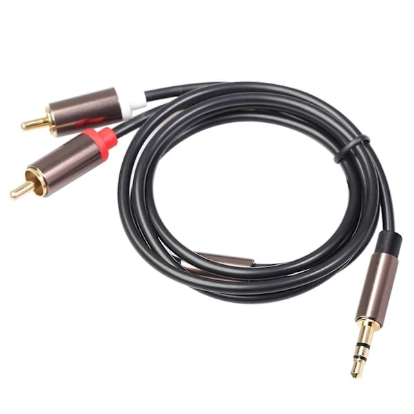 RCA-kabel HiFi Stereo 3,5 mm til 2RCA Lydkabel Aux RCA-kontakt 3,5 Y-splitter for forsterkere Audio Ca.pa