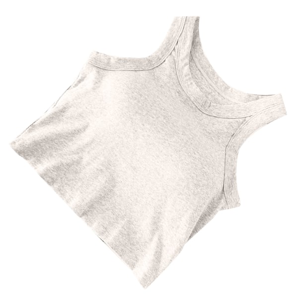 Vadderat linne för kvinnor med rund hals i mjuk bomull i ren färg Slim Fit linne för dagligt bruk Aprikosfri storlek (40? 65 kg / 88? 143 lb)