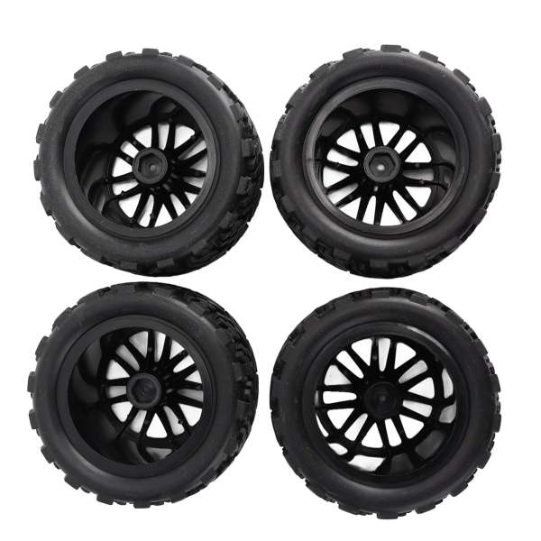 4 STK RC-dekk 12mm Hex Off Road Short Course Truck Dekk 1/10 for TRAXXAS SLASH Black