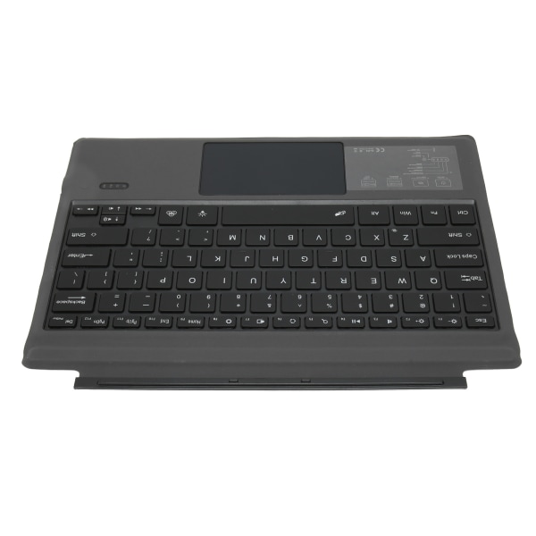 Trådløst Bluetooth-tastatur Ultratynn bærbart 7-farget bakgrunnsbelysningstastatur med pekeplate for Microsoft Pro3 4 Pro5 Pro6 Pro7