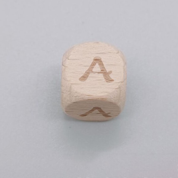 0,47 tum engelska bokstavstärningar i trä DIY pedagogiska personliga rullande bokstavstärningar i trä