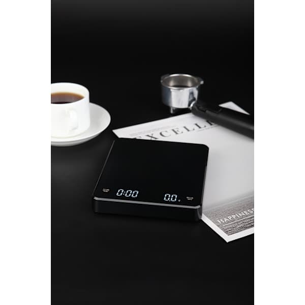 Genopladelig Kaffevægt med Timer 3 kg / 0,1 g Sort (PA)
