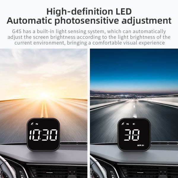 Digital GPS Speedometer, VEESA Car Universal HUD Head Up Display, GPS Smart Gauge Speedometer