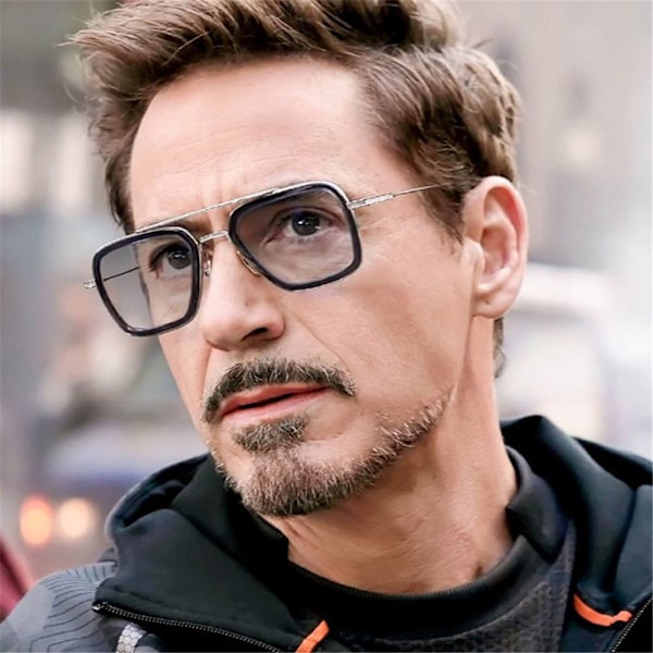 Tony Stark Solglasögon Iron Man Solglasögon SVART-RÖD Black-Red