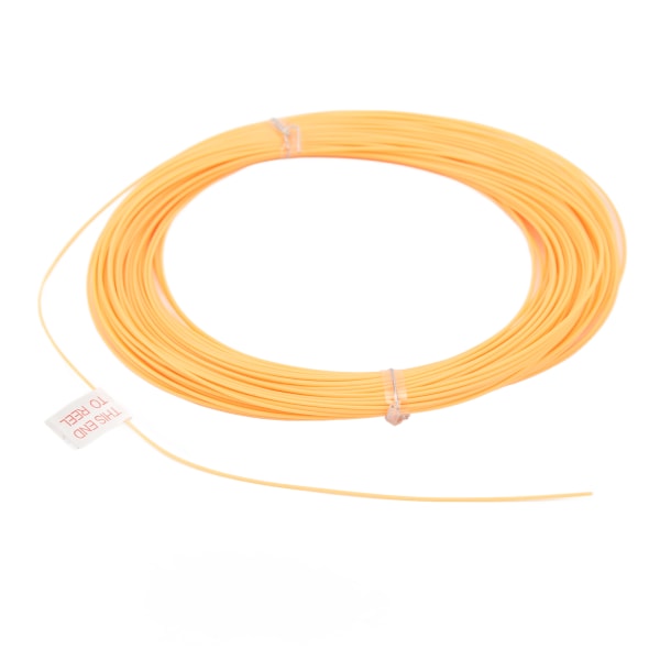 100FT fluesnøre Orange Orange Slidfast PVC Nylon Vægt fremad flydende line Fluesine til fluefiskeri