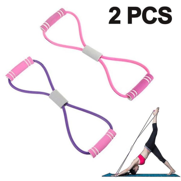 2 st Yoga Resistance Bands Expander Stretch Rep