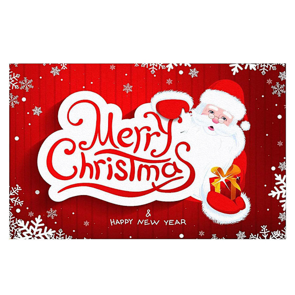 1/2 Blød Og Behagelig Merry Christmas Nisse Dørmatte Til Jul merry christmas 1Set