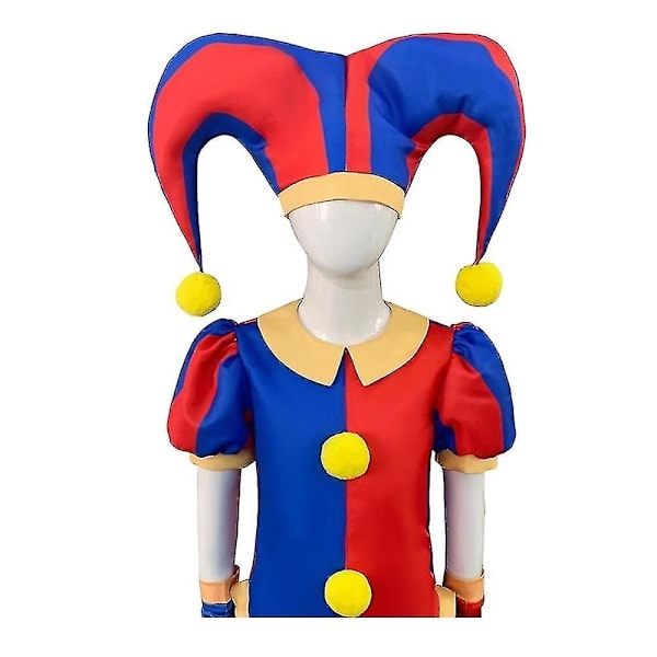 Pomni-dräkt för barn, overall för cosplay, födelsedag, karneval, halloweenfest Q8 Q8 140 Q8 140