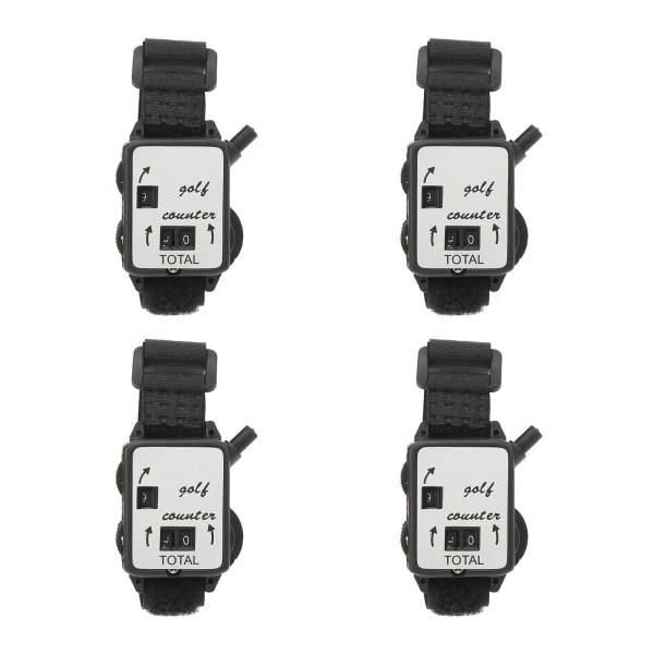 4kpl Scour-laskurikellot, kannettavat käsikäyttöiset watch muotoiset iskukellot golfaajille