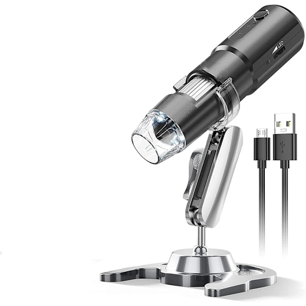 WiFi USB digitalt mikroskop, 1080P HD 2MP kamera, 50x til 1000x—PA