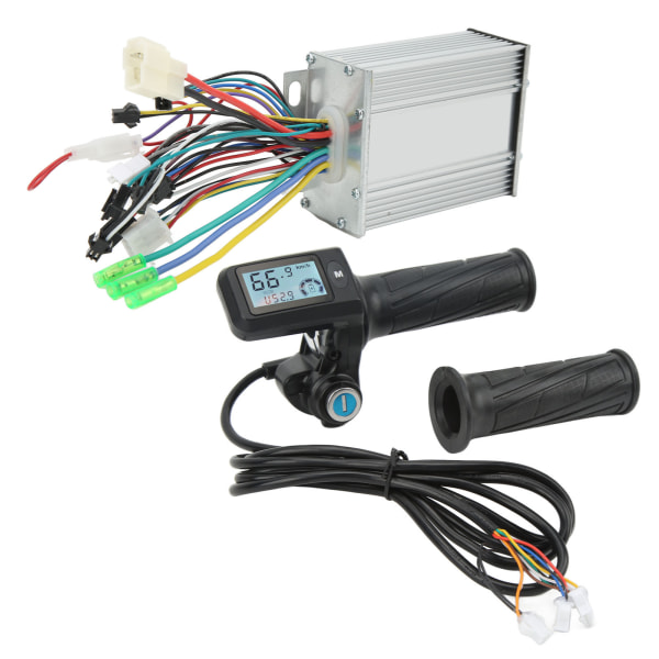 Elektrisk sykkelkontrollsett 450W børsteløs kontroller LCD-skjermmåler med gasshåndtaklås for scooter 36V 48V