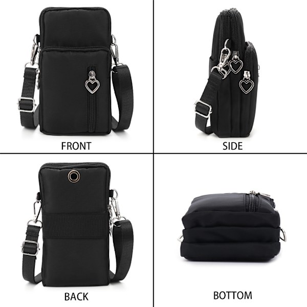 Crossbody-väska för kvinnor Axelväska RÖD