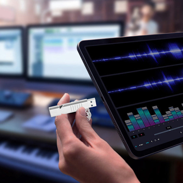 USB3.0 U Disk Selvbeskyttelse Støtsikker Liten Kompakt Strømlinjeformet Design 2 i 1 Fløyte USB-minne 16GB