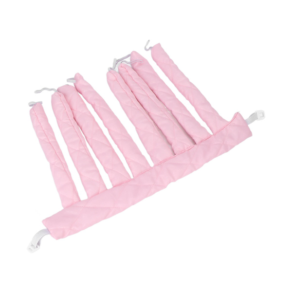 Värmefri locktång Sova hår Curl Styling Roller Band för kvinnor Flickor Extra långt hår Rosa
