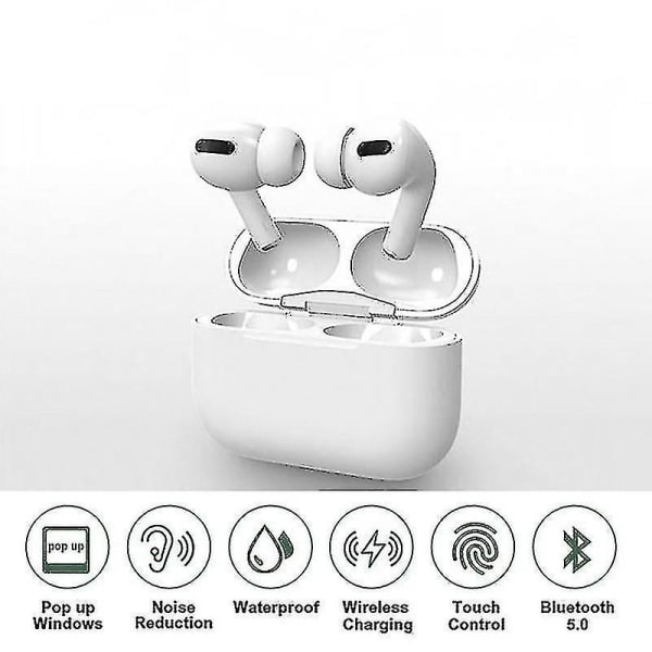 Ap Pro Tws 1:1 trådlösa hörlurar med brusreducering och pop-up-funktion - In-ear-hörlurar med sensor och Bluetooth - Touch Control-hörlurar