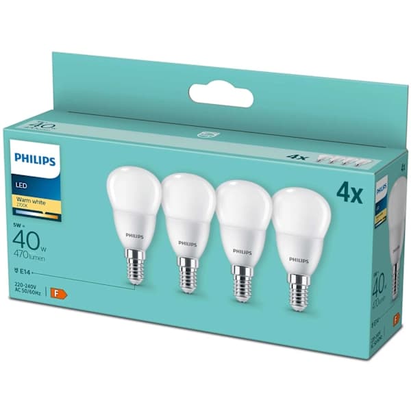 4-pack LED E14 Klot P45 5W (40W) Frostat 470lm