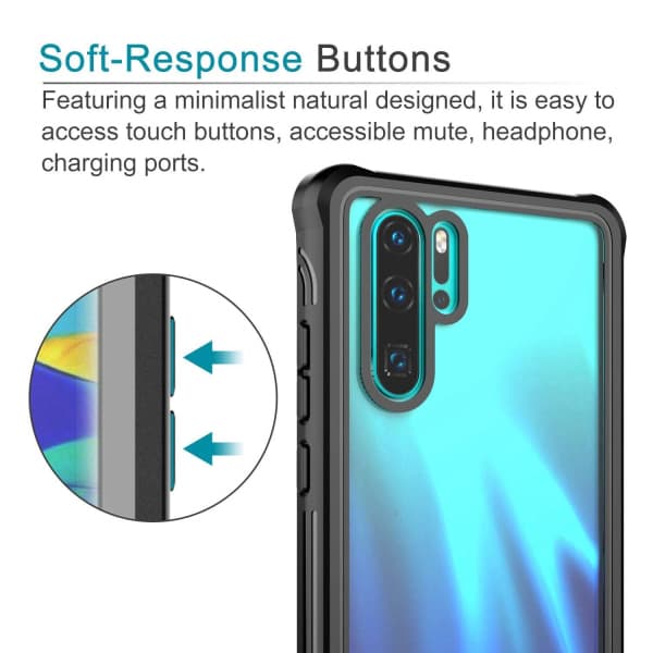 Huawei P30 Pro cover med skærmbeskyttelse Sort/Grå