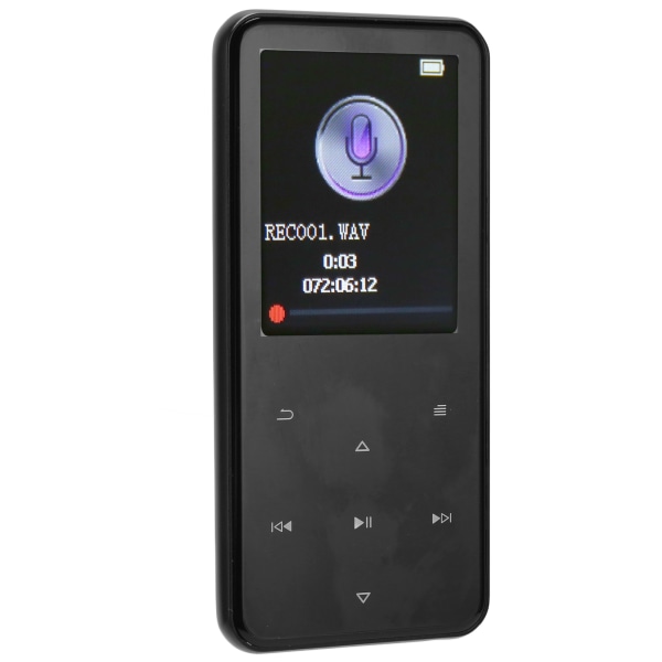 MP3-spelare Intelligent HD-brusreducering Bluetooth 5.0 Stöd FM-radio E-bokmusikspelare för hemmet 2,4 tum