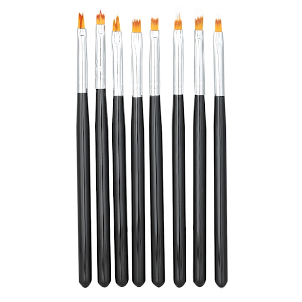 8 st Nail Art Pen Pensel Set Blomma Ritning Målning Kronblad Gradient Penna Manikyr Verktyg