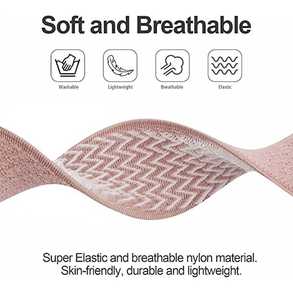 4-delt elastisk nylonrem kompatibel med Fitbit Versa 3 / Fitbit Sense, justerbar elastisk stof smartur sport
