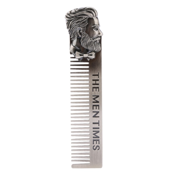Gentleman Shape Rostfritt stål Portable Pocket Skägg Rakning Kam Mustasch hår