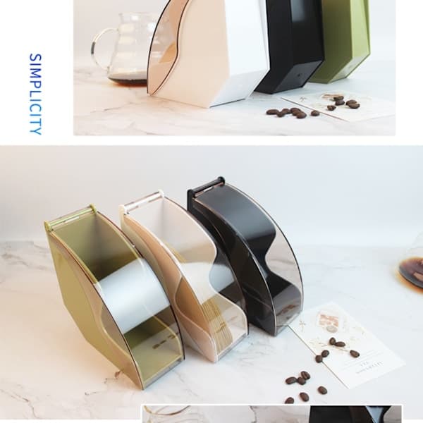 Kaffefilterholder Kaffepapir Oppbevaring Beholder Dispenser