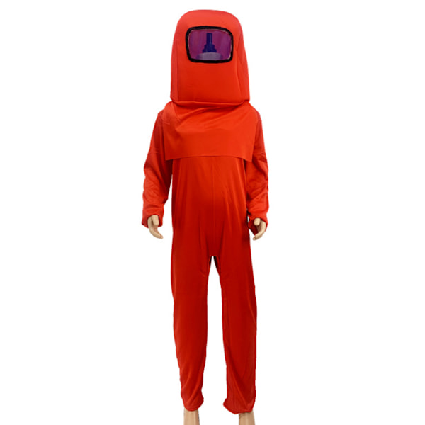 Halloween Barn Among Us Cosplay Kostym Maskerad Jumpsuit Z orange L röd orange S