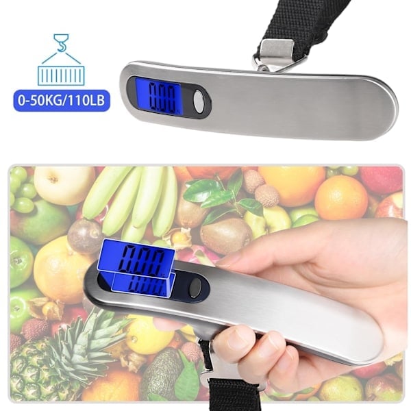 Bärbar Digital Resevåg, Joogee Högprecisions Digital Resevåg för Resväska Bagage 50 kg Kapacitet