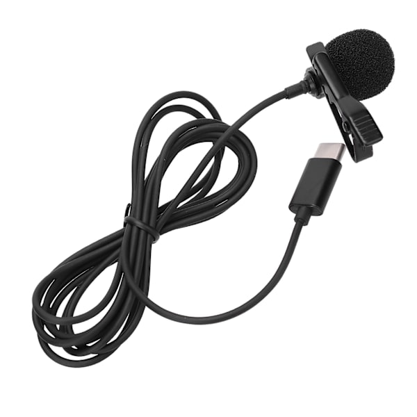 Lavalier Slagsmikrofon Clip-on Håndfri Kablet Mikrofon til Typec Interface Enhed