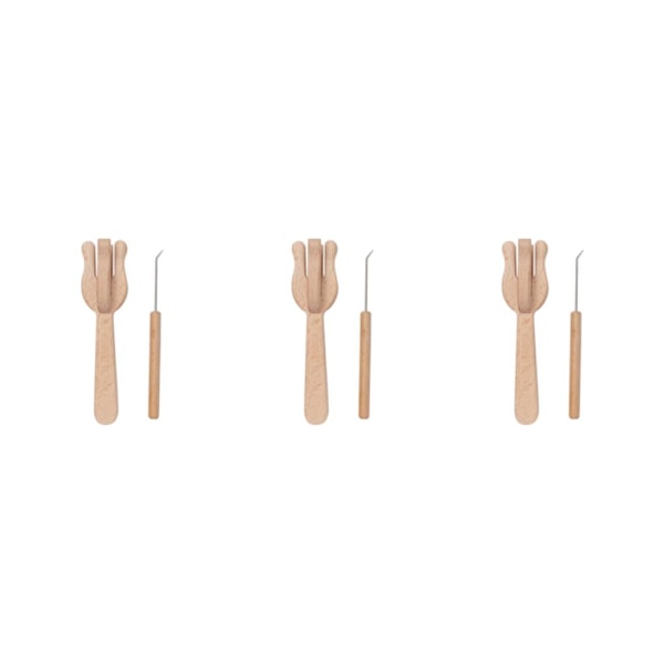 1/2/3/5 Stickverktyg Träform Handvävstol Multifunktionell 3Set