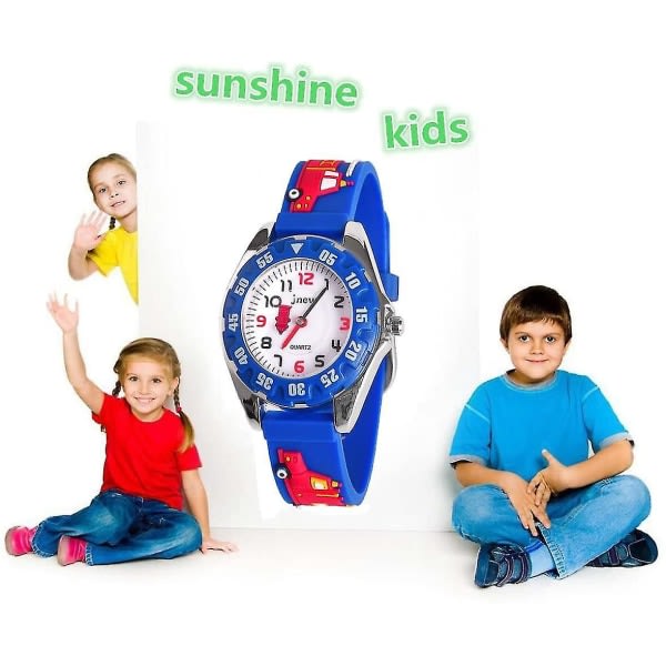 3D Cartoon Hands Waterproof Watch Gift för barn Navy Blue