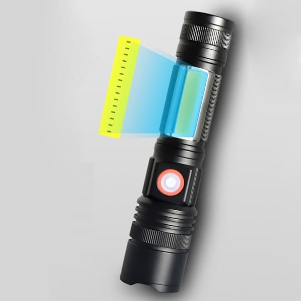 LED-taskulamppu USB ladattava valonheitin