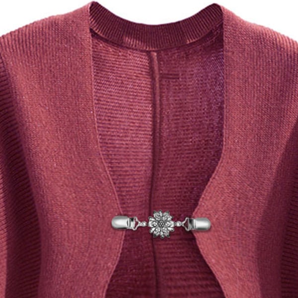 Fashionabla ömtåliga kvinnor tröja Sjalkrage Clip Smycken Tillbehör Dekoration (BZ826)