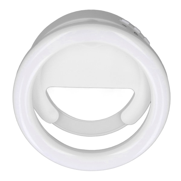 Clip On Ring Light for Telefon 180 graders rotasjon 3 farger LED Selfie Ring Light for telefon Nettbrett Bærbare datamaskiner Hvit