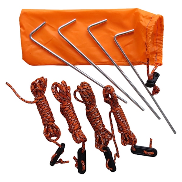 Compact Windproof Tent Set Accessories Practical Ground Nail and Adjustable Tent Ropes