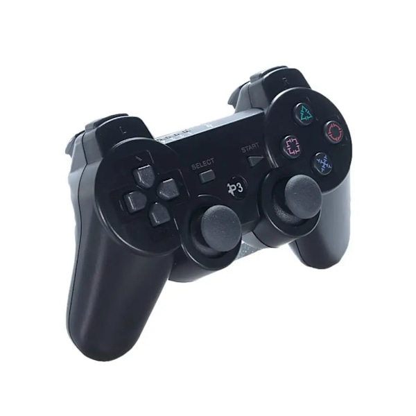 ps3 controller dual vibration PC computer controller USB trådløs bluetooth controller 360 controller dual vibration snefnug knap Black-blank button