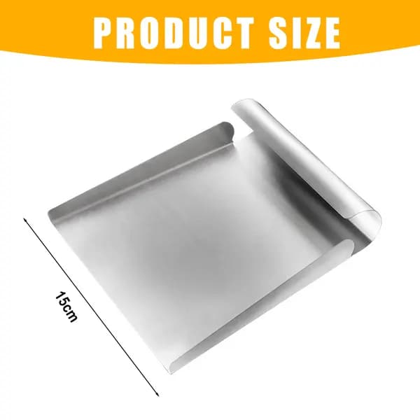 Vegetable Shovel, Versatile Kitchen Utensil, 15 cm, Dough Scraper, Stainless Steel Chef's Vegetable Taxi, Kitchen Spatula