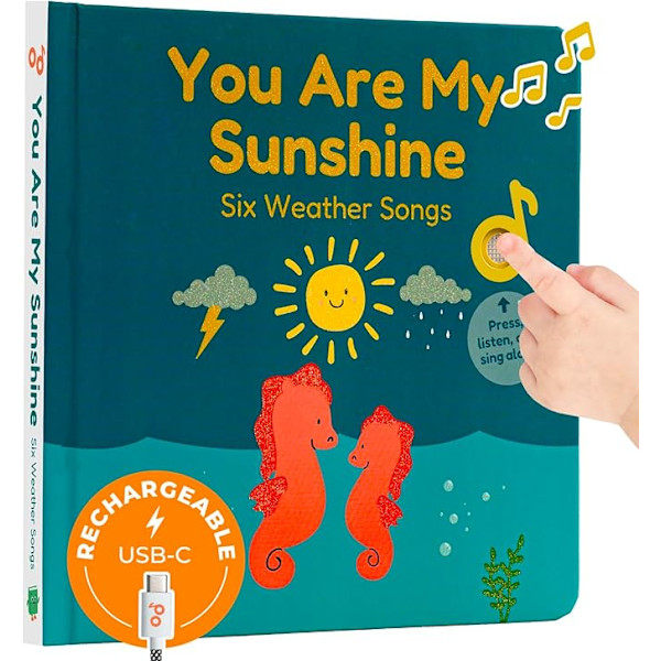 Cali's Nursery Rhymes -äänikirja, interaktiivinen musiikkilelu 1–3-vuotiaille taaperoille