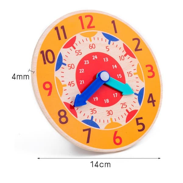 2 ST Matematiska Leksaker Klocka Barnleksak ORANGE orange