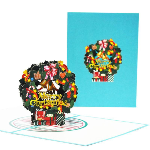 3D Julkort Jul för Pop Up Gratulationskort Semesterhälsningspresenter Kort kanssa kuvert Notestagg Handgjort kort