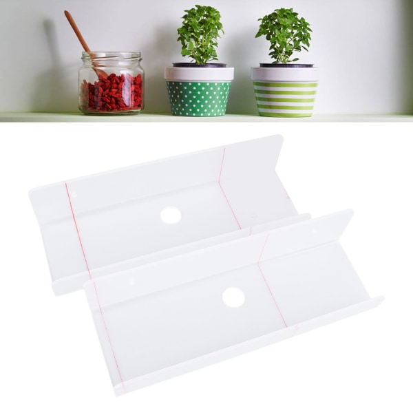 2 stk Klar akrylhylle Veggmontert flytende hylle Boring Gratis gjennomsiktig skjermhylle for dekorasjonsbokhøyttaler