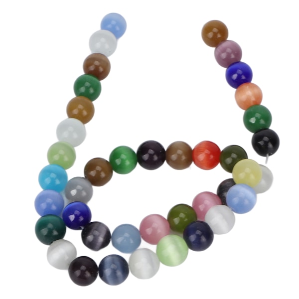 Gör-det-själv runda pärlor Blandade färger Natursten Armband Halsband Smyckenstillbehör 0,39in Diameter