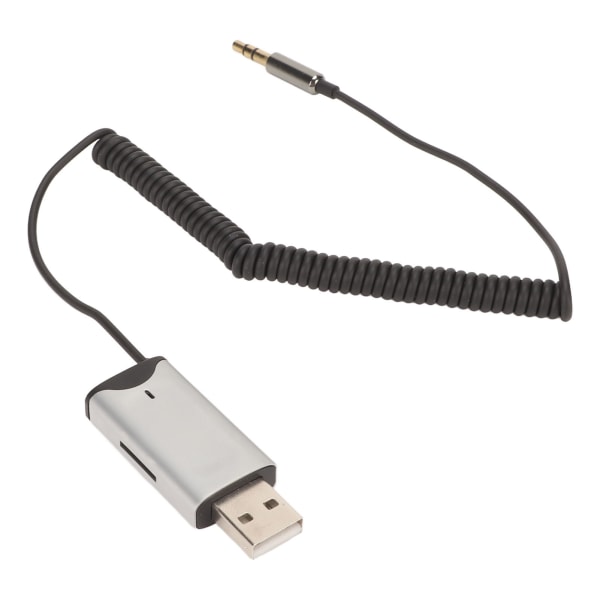 BT AUX-adapter USB 2,0 till 3,5 mm Enkel anslutning Inbyggd mikrofon 11yd Distance AUX BT-mottagare för hemdator i bil