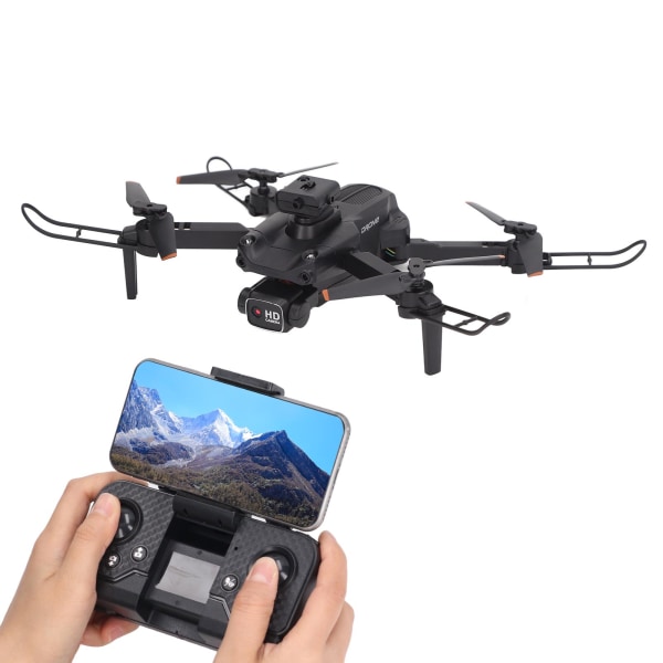 RC Drone med 4K HD doble kameraer 5-sidig hindring unngåelse Sammenleggbart RC Quadcopter for barn over 14 3 batteri