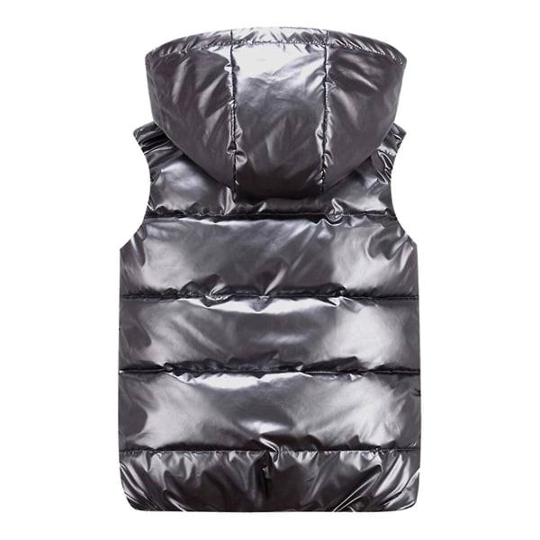 Sliktaa Unisex Blank Vattentät Ärmlös Jacka Lättviktsdunväst Grå XL Grey XL