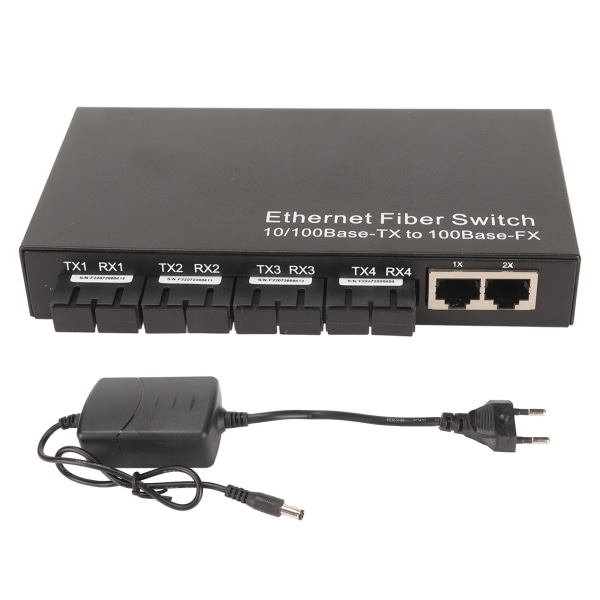 Ethernet til fiberoptisk mediekonverter Tx1310nm 10 100 Mbps Op til 25 km RJ 45 SC Port Ethernet Fiber Switch 100?240V EU-stik