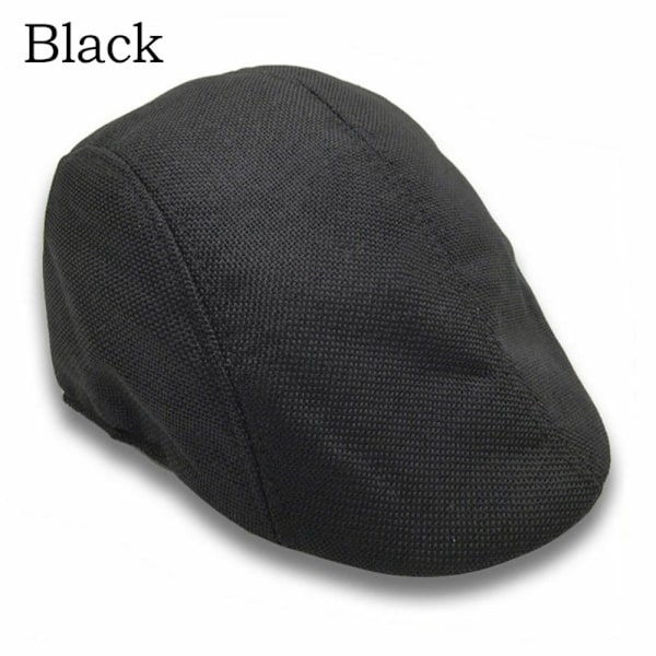 Golf Driving Hat Herr Flat Cap SVART