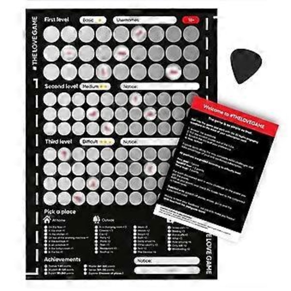 Skrapeplakatspill for par Valentinsdagsgaver Veggplakat til henne og til henne