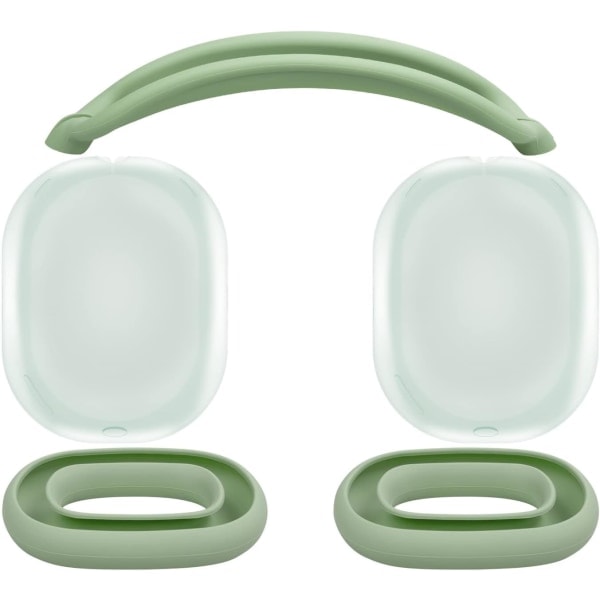 Paris Skyddssats för AirPods Max, Huvudbandsöverdrag + TPU-fodralskydd + Silikonöronkuddar, Svettresistent Tillbehör, Lätt att Tvätta, Repskydd